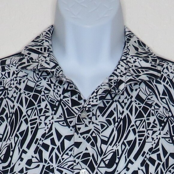Murano* Men's Short Sleeve Button Down Straight Hem BOHO Slim Fit Shirt~ XL - Picture 9 of 11
